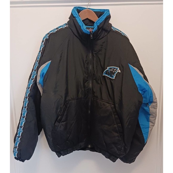 Vintage 1990s Carolina Panthers NFL GameDay puffer Jacket Men's L Free Shipping - Picture 1 of 13